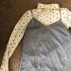 BUNDLED OUTFIT (slip dress and heart turtleneck)